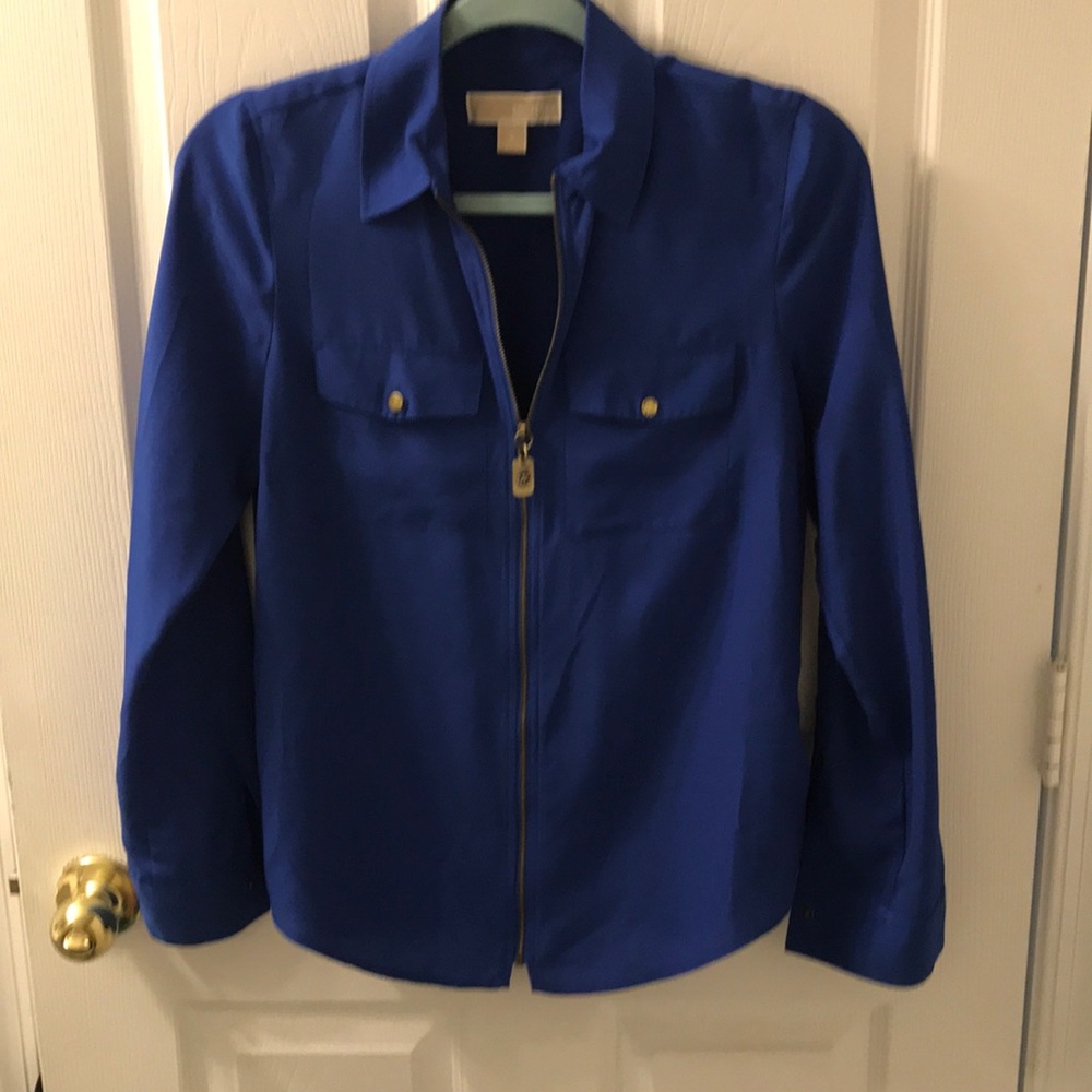 Michael Kors blue blouse